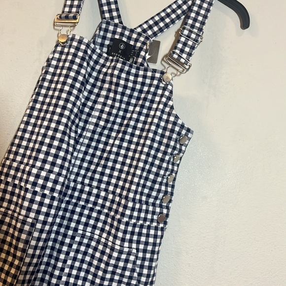 Volcom x Georgia May Jagger Gingham Overall Frochickie Mini Dress XS - Picture 5 of 7